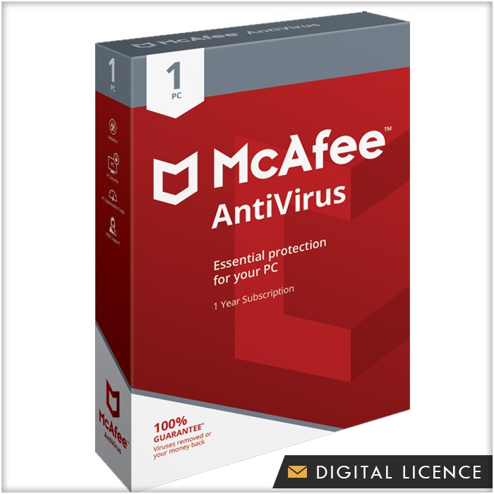 McAfee Antivirus 1 Device 1 Year